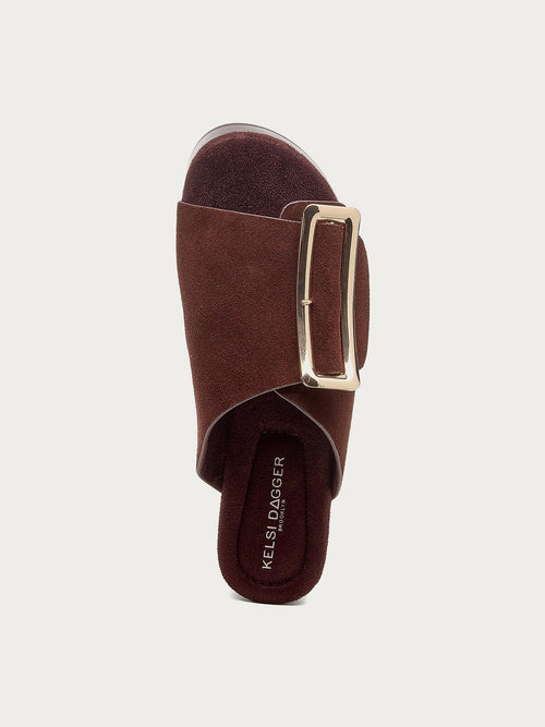 Dover Warm Brown Platform Sandals