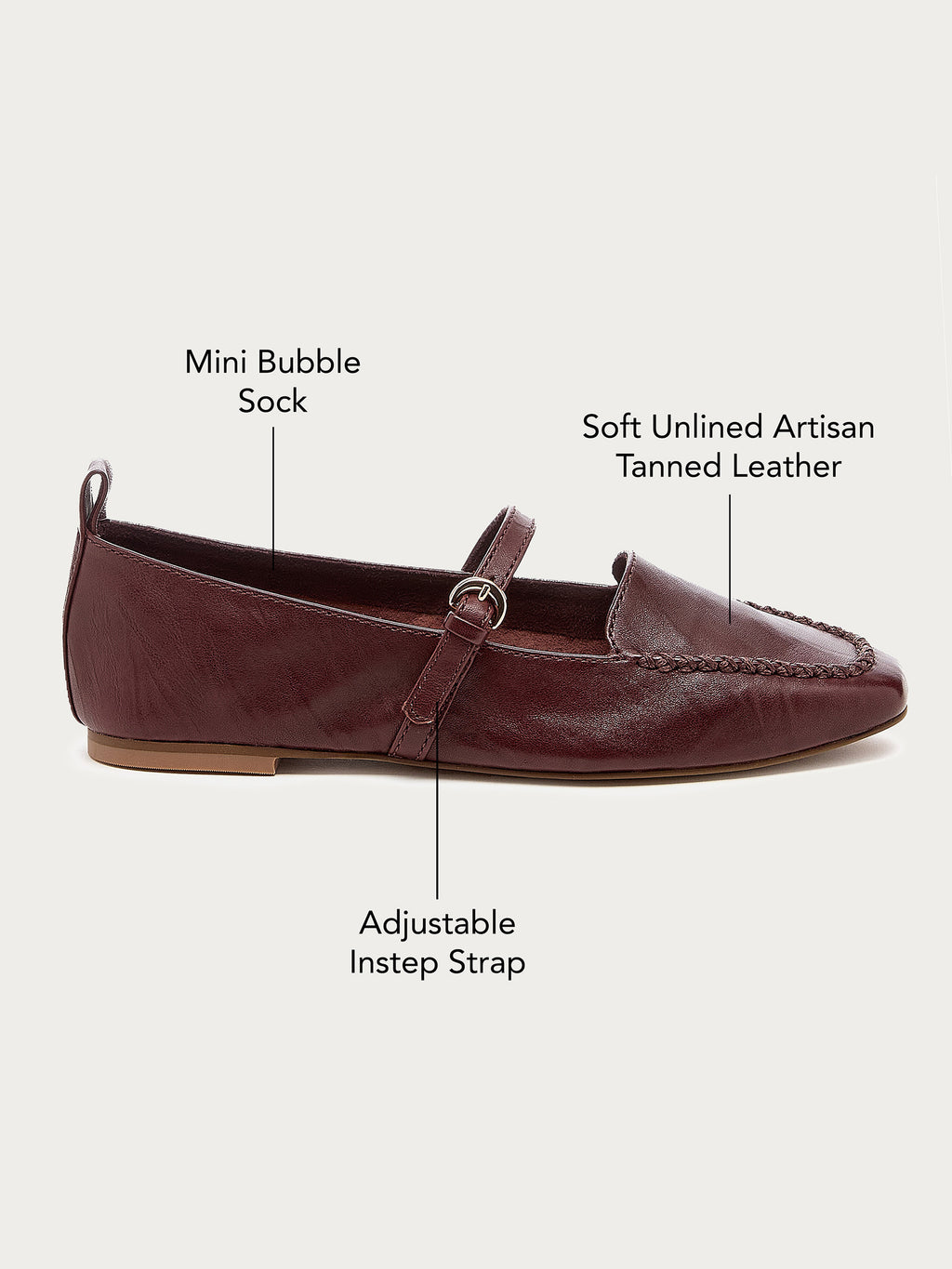 Ferry Warm Brown Mary Jane Flats