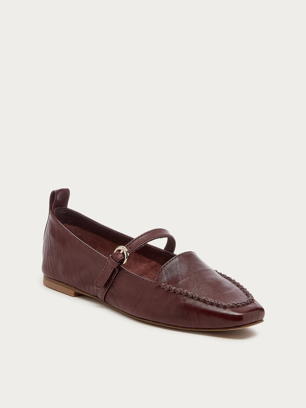 Ferry Warm Brown Mary Jane Flats