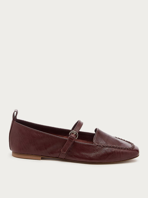 Ferry Warm Brown Mary Jane Flats