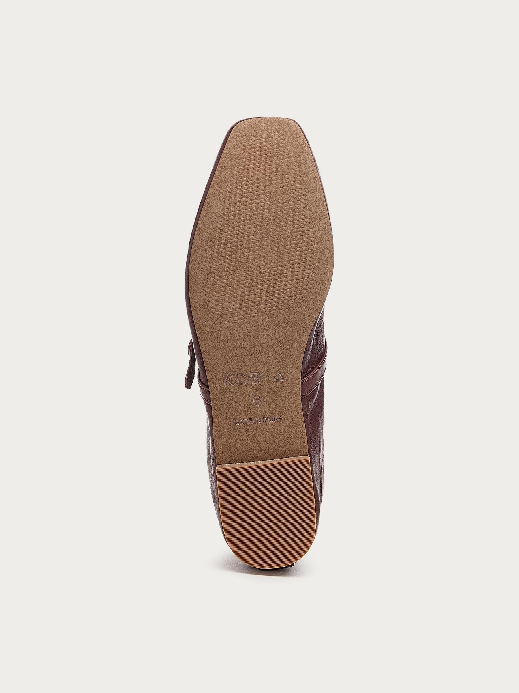 Ferry Warm Brown Mary Jane Flats