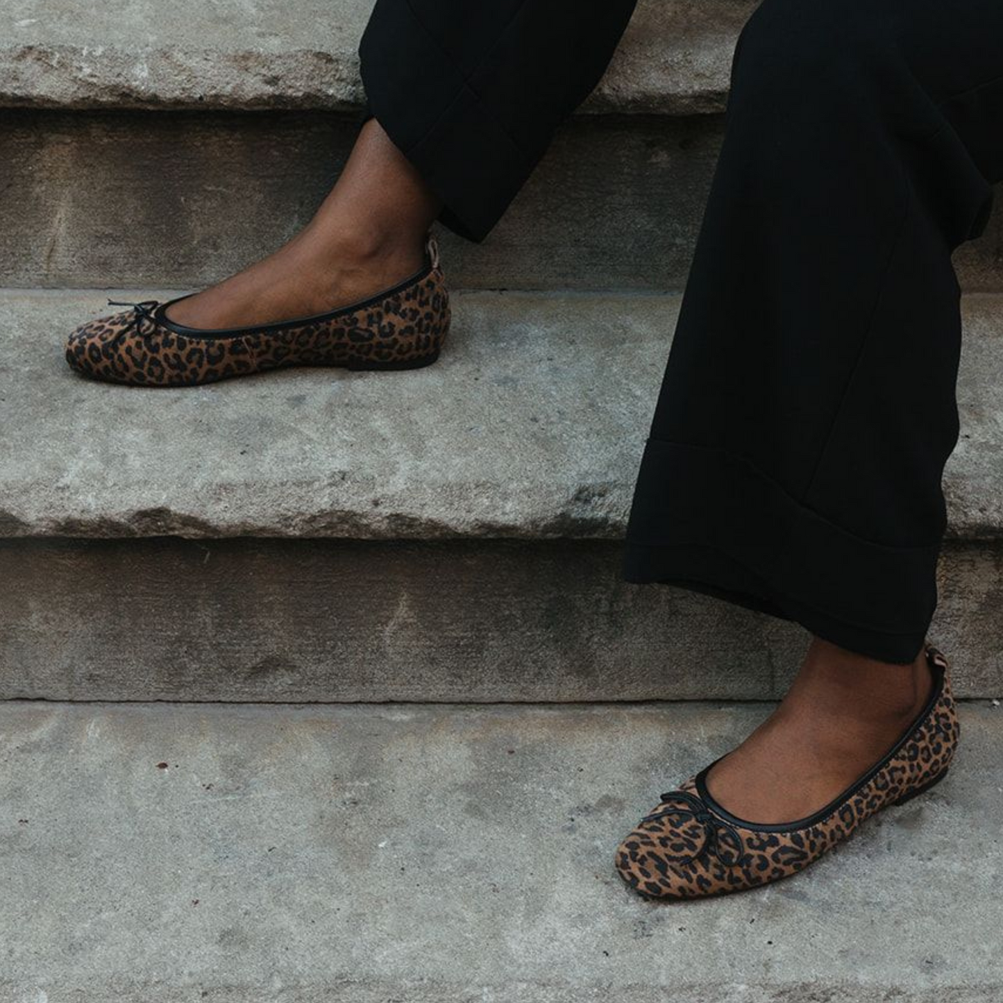 Kelsi Dagger Women's Frankie Leopard Ballet Flats - Suede, Dainty Bow Detail