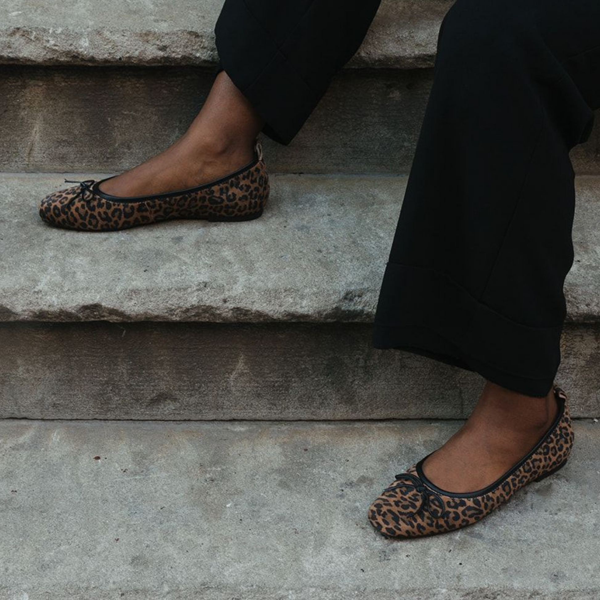 Kelsi Dagger Women's Frankie Leopard Ballet Flats - Suede, Dainty Bow Detail