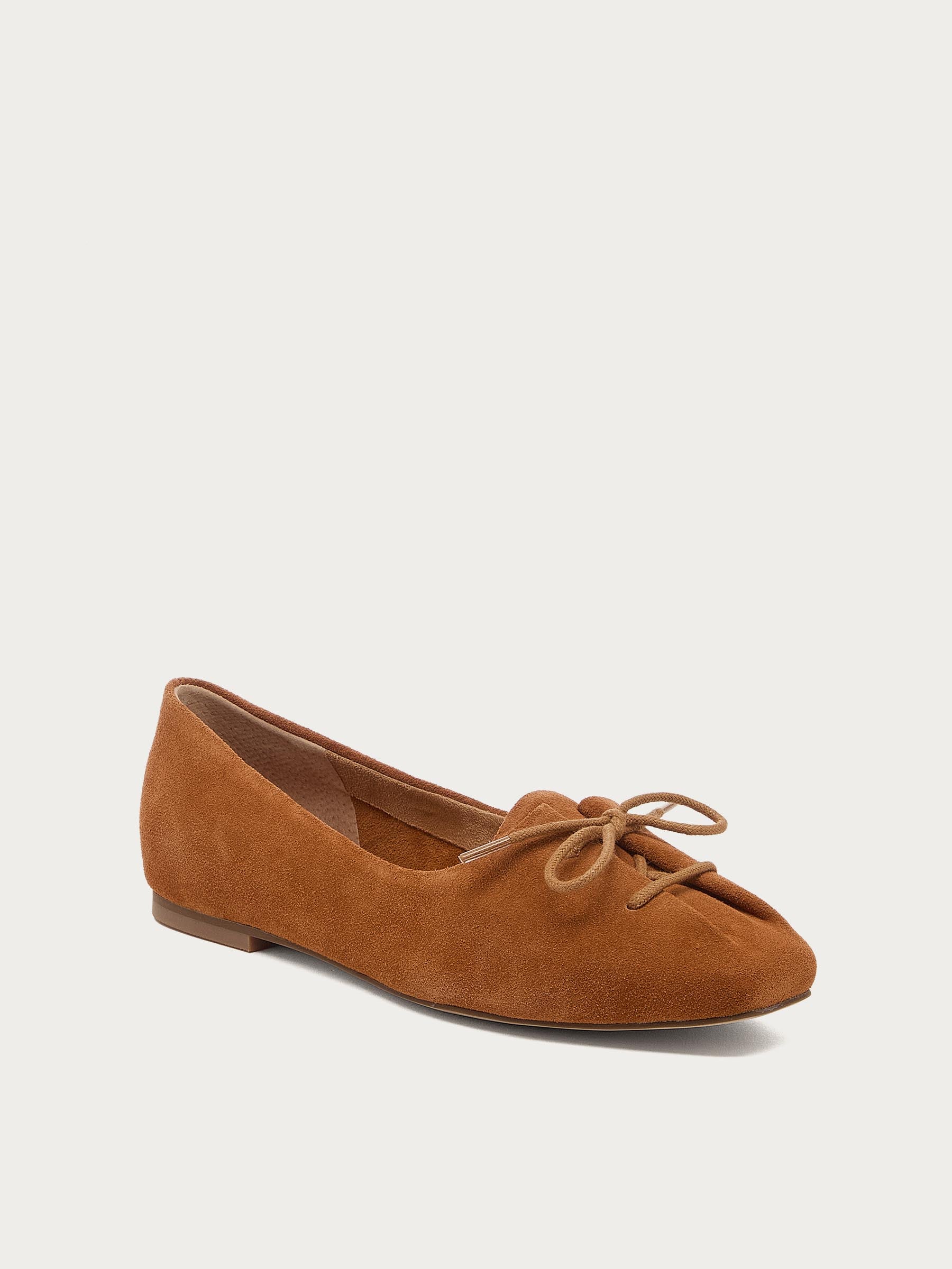 Freddie Cognac Ballet Flats