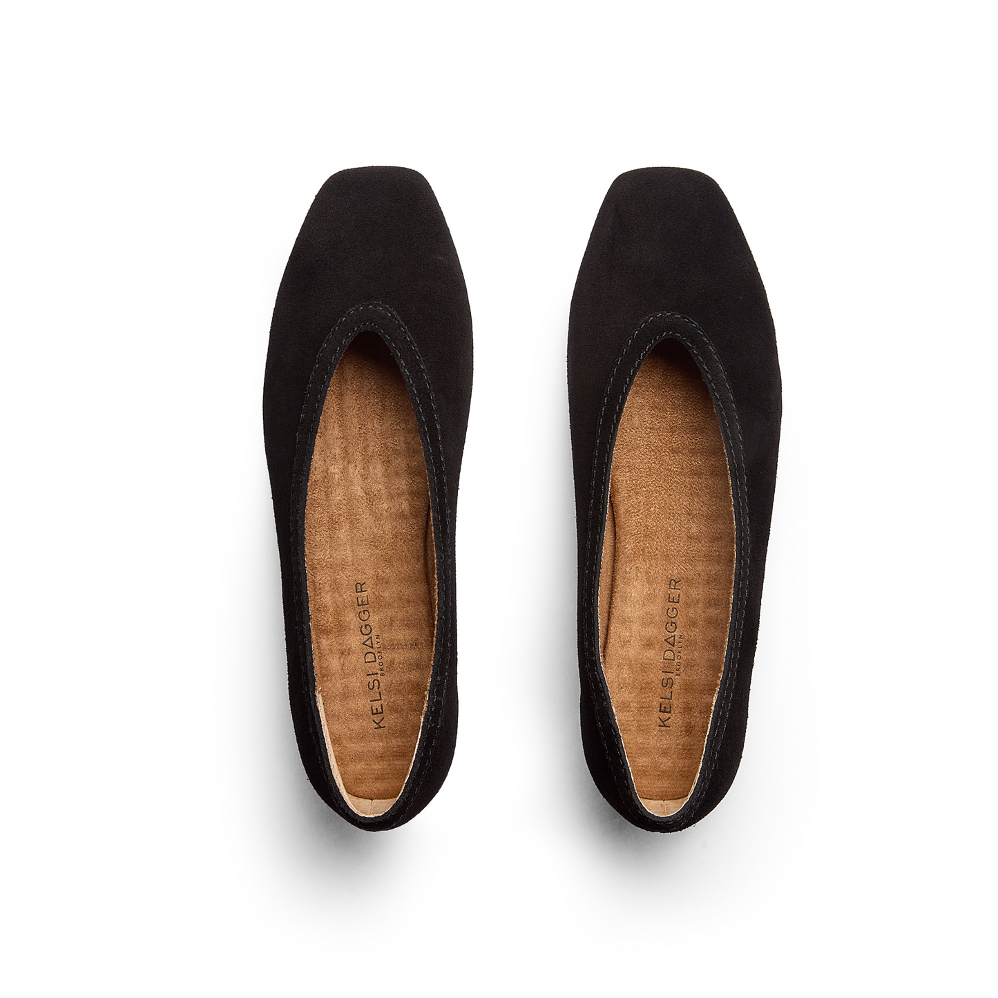 Kelsi Dagger Women's Freya Black Cow Suede Ballet Flats