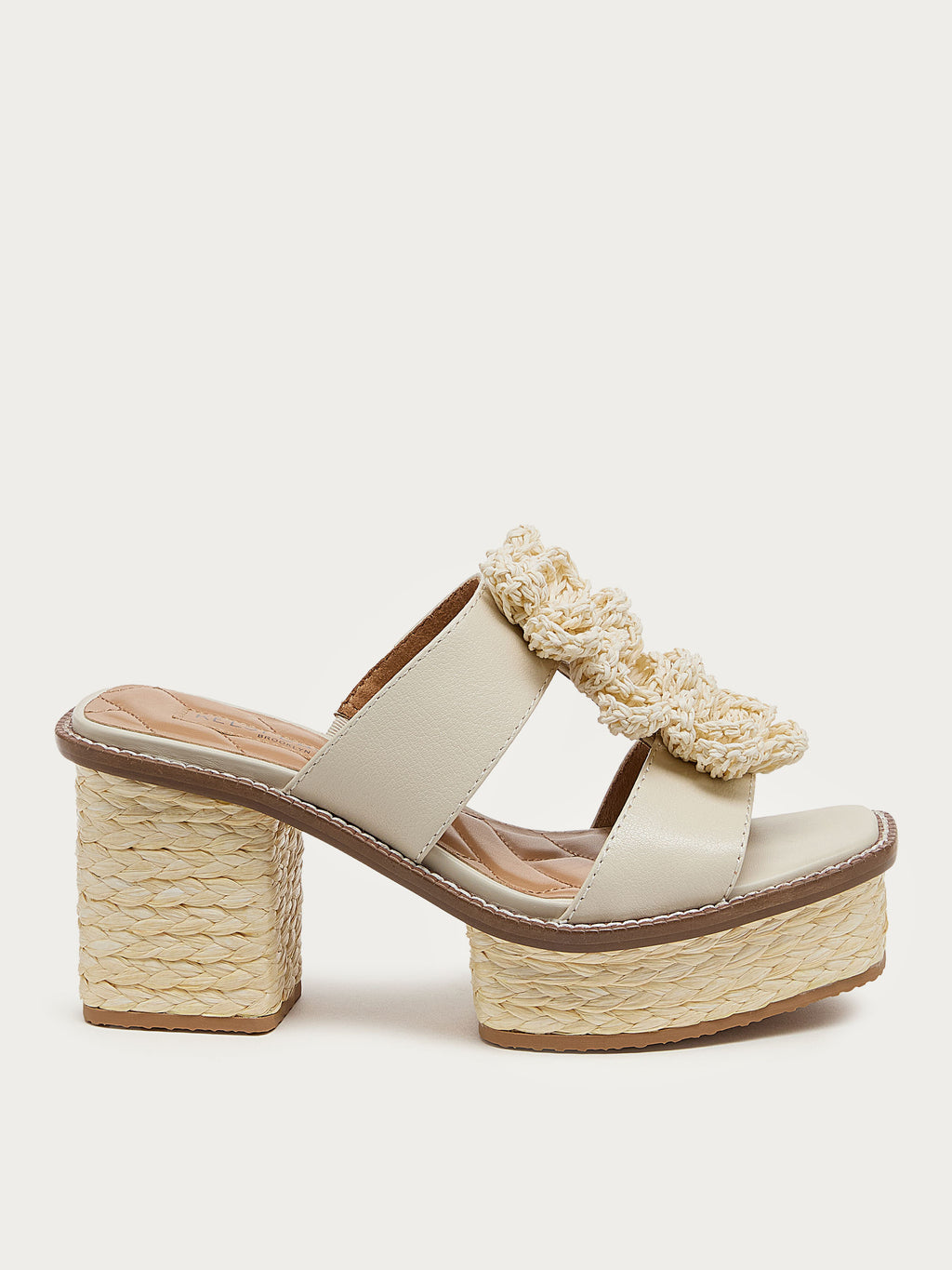 Grandy Raffia Flower Platform Sandals