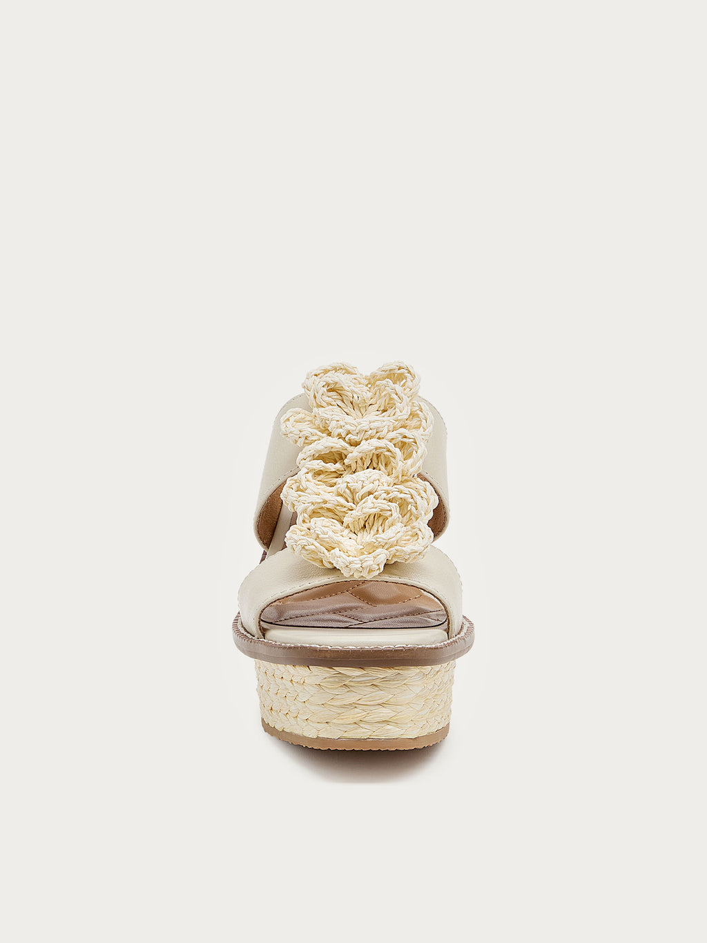 Grandy Raffia Flower Platform Sandals