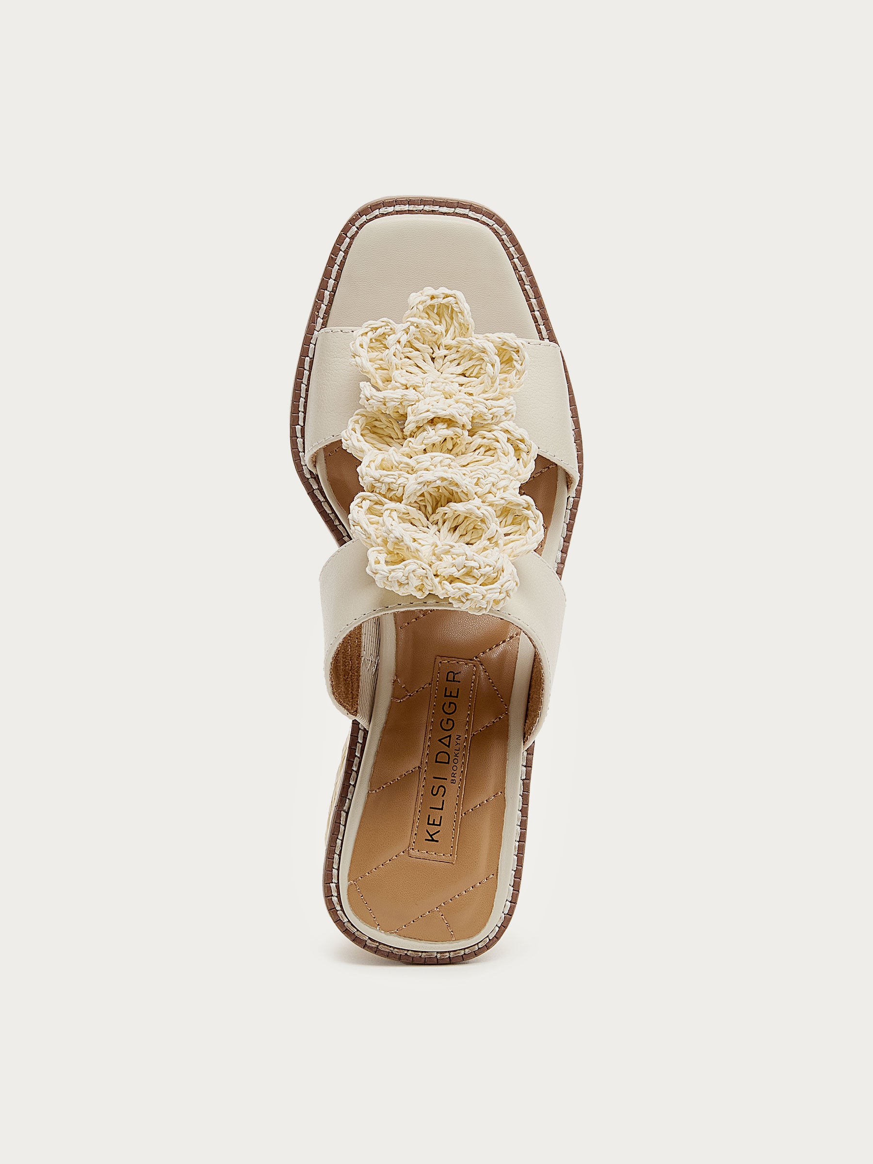 Grandy Raffia Flower Platform Sandals