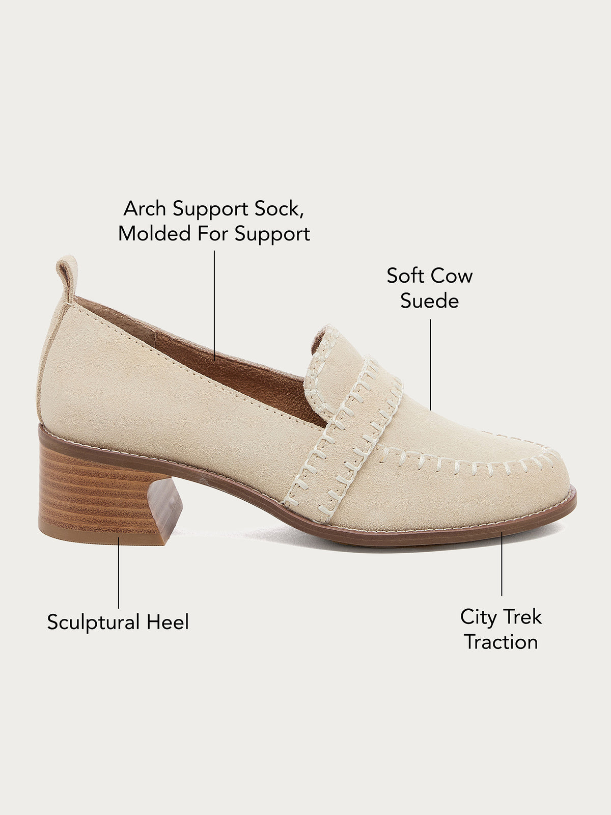 Halo Dune Block Heel Loafer