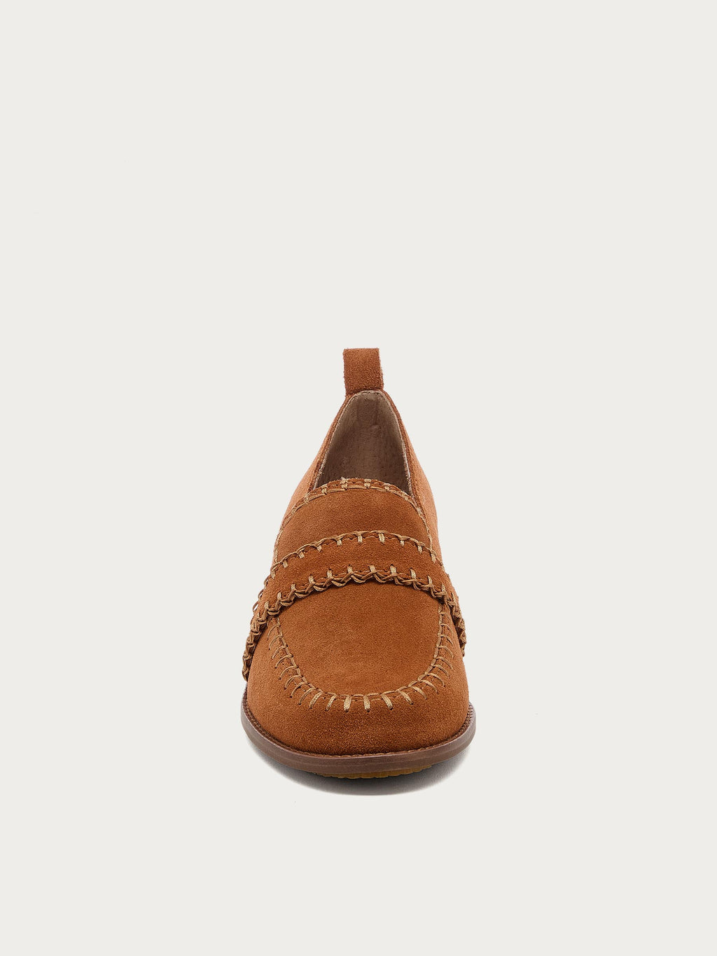 Halo Cognac Block Heel Loafer
