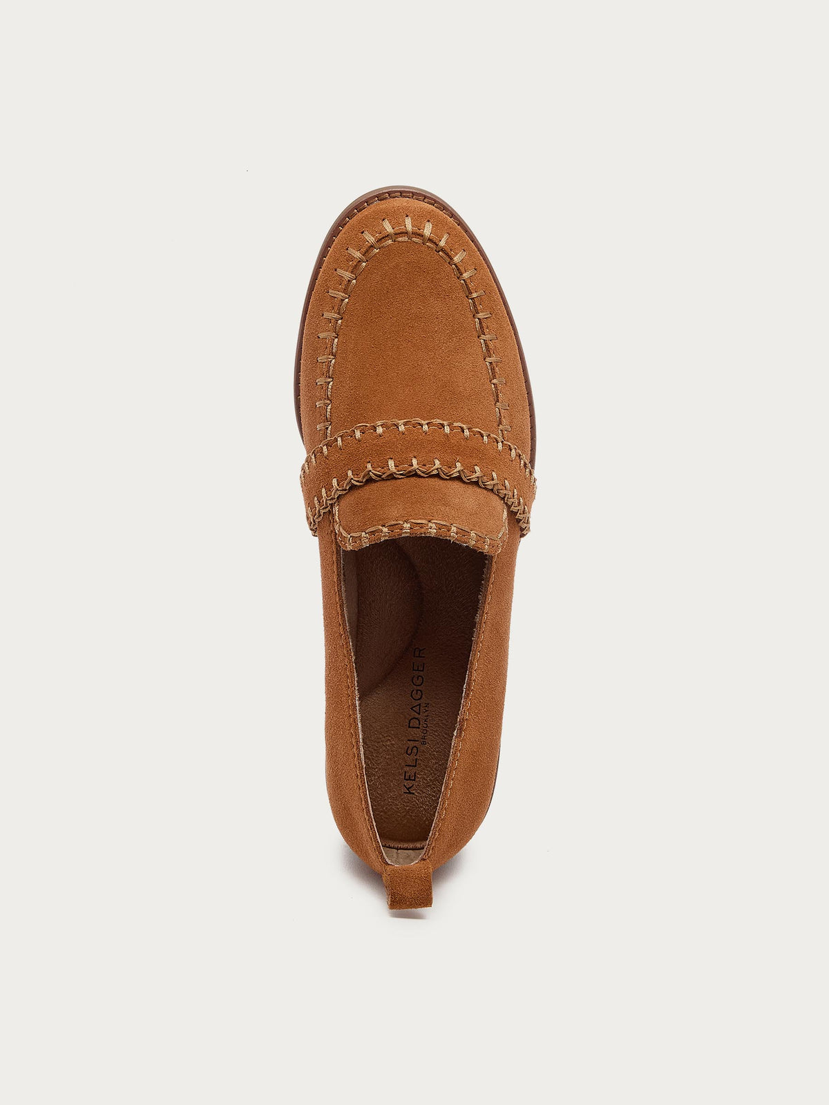 Halo Cognac Block Heel Loafer