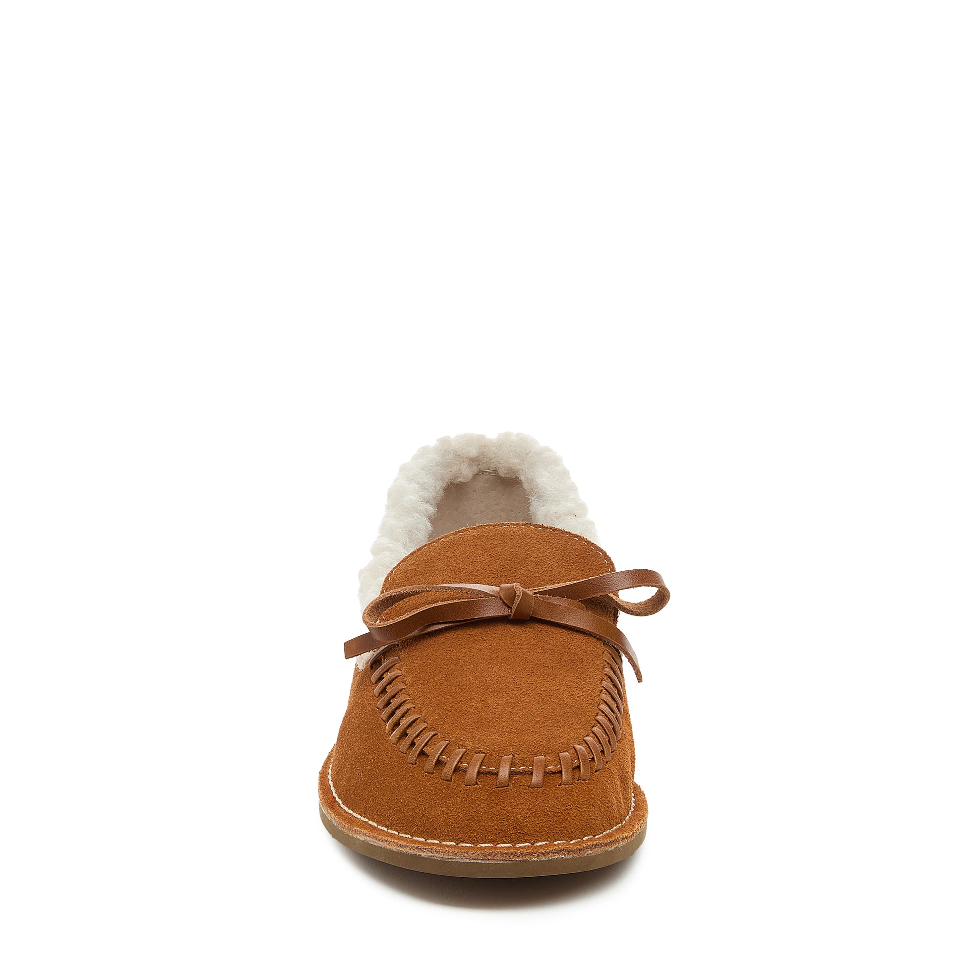 Huggy Cognac Faux Shearling Loafer – Women’s Cozy Suede Slip-On