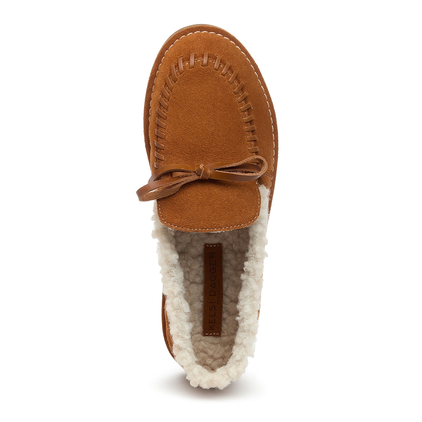Huggy Cognac Faux Shearling Loafer – Women’s Cozy Suede Slip-On