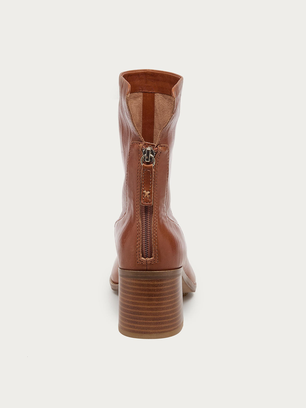 Island Burnt Cognac Leather Booties