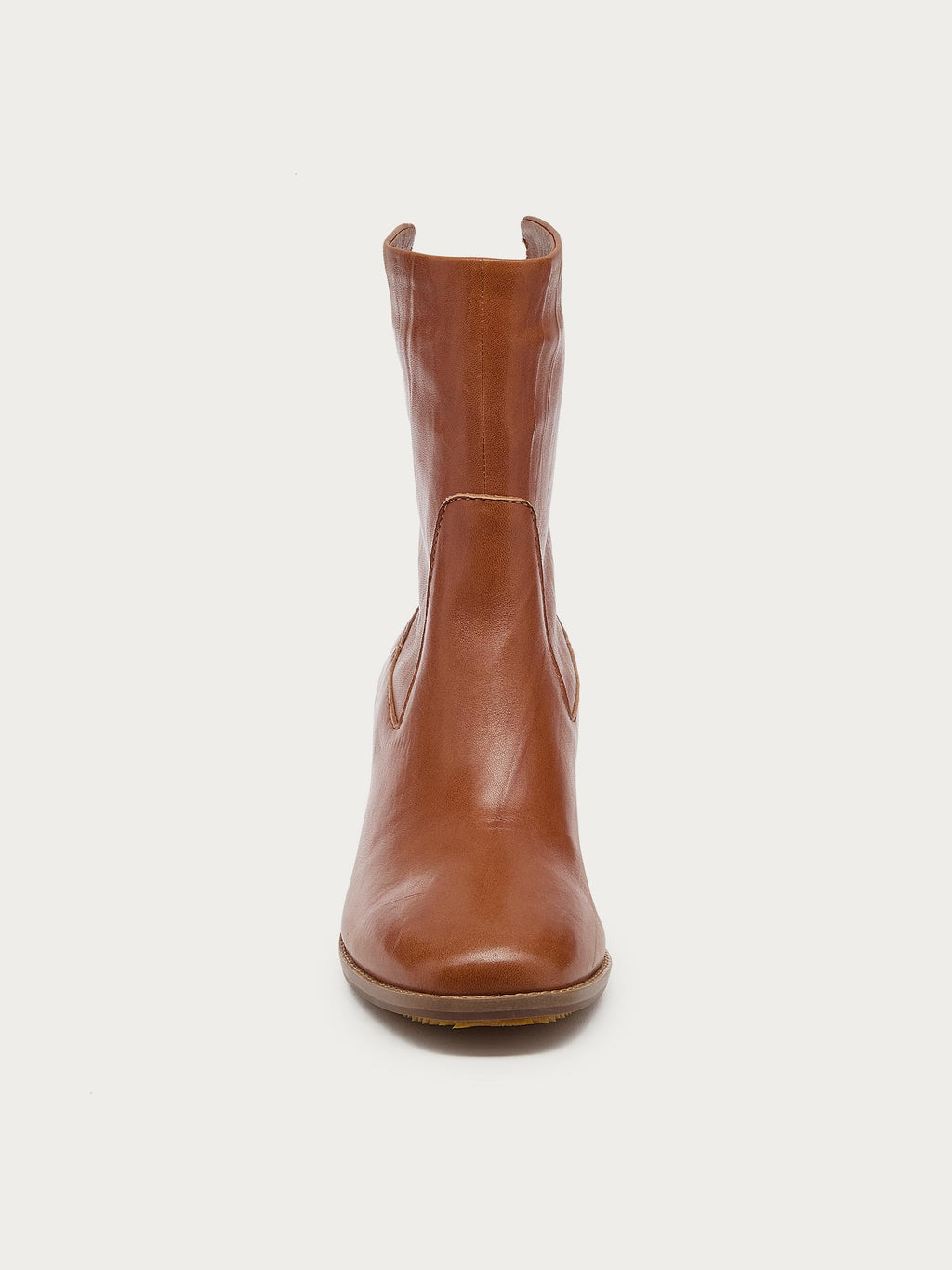 Island Burnt Cognac Leather Booties