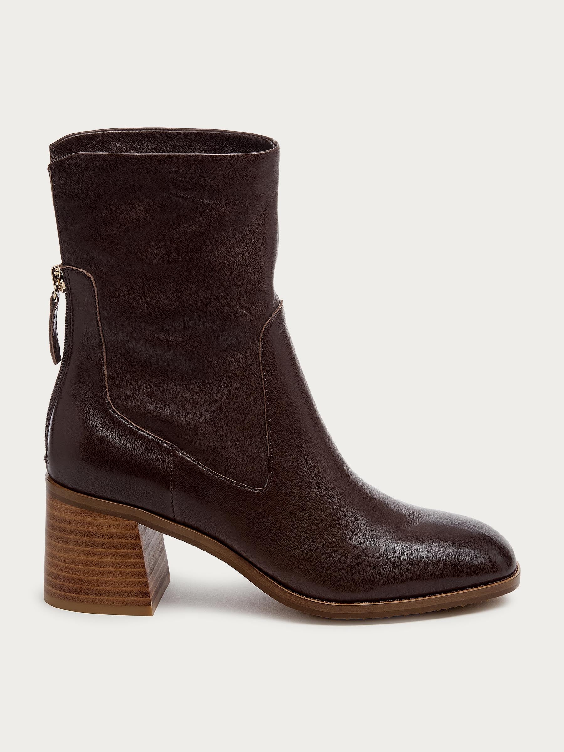 Island Cacao Leather Booties