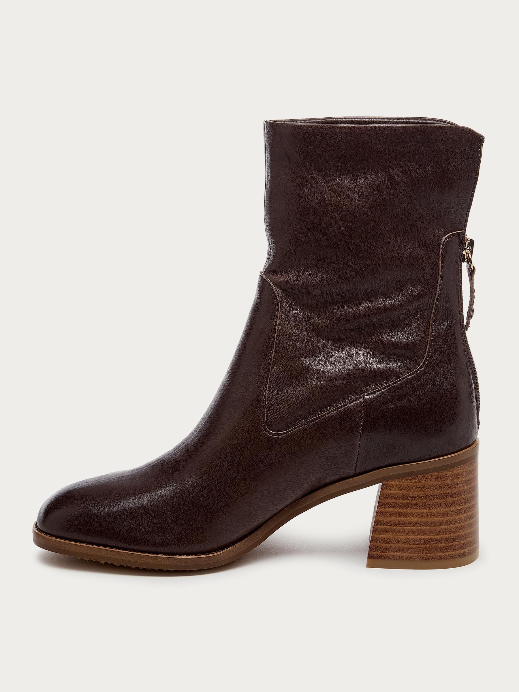 Island Cacao Leather Booties