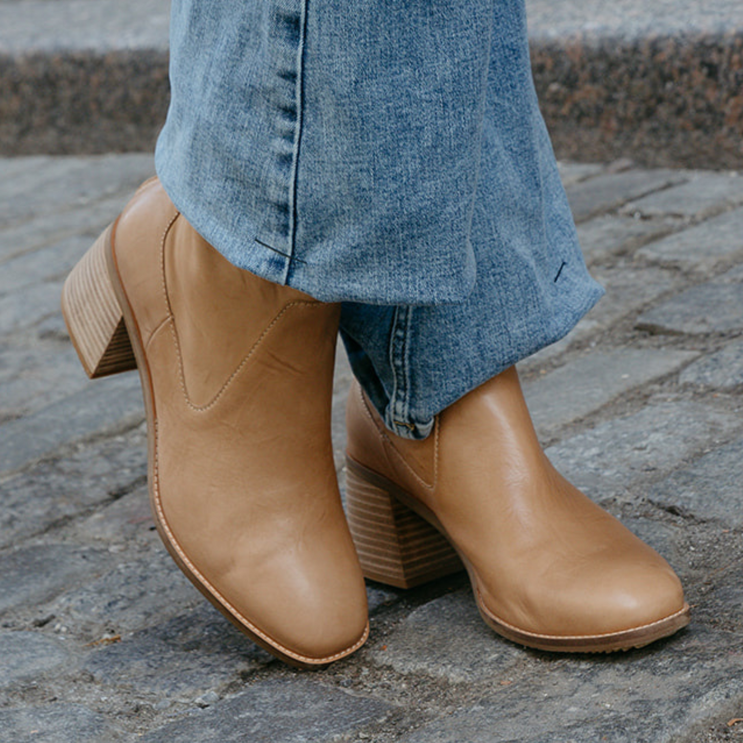 island bison booties styled on model, women's everyday booties, Kelsi Dagger Brooklyn