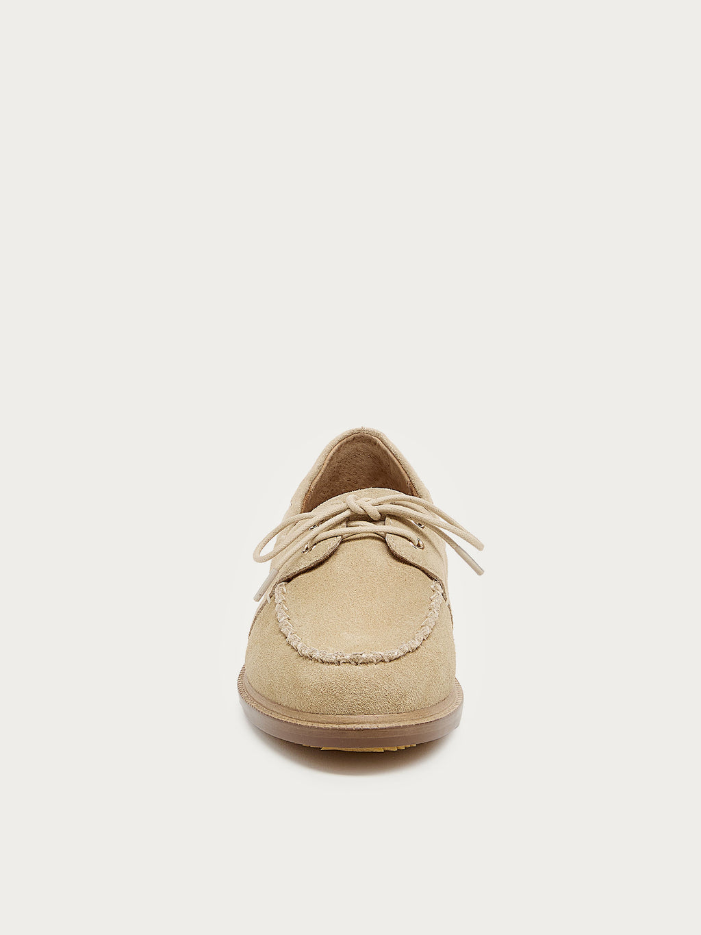 Linny Oatmeal Suede Boat Shoe
