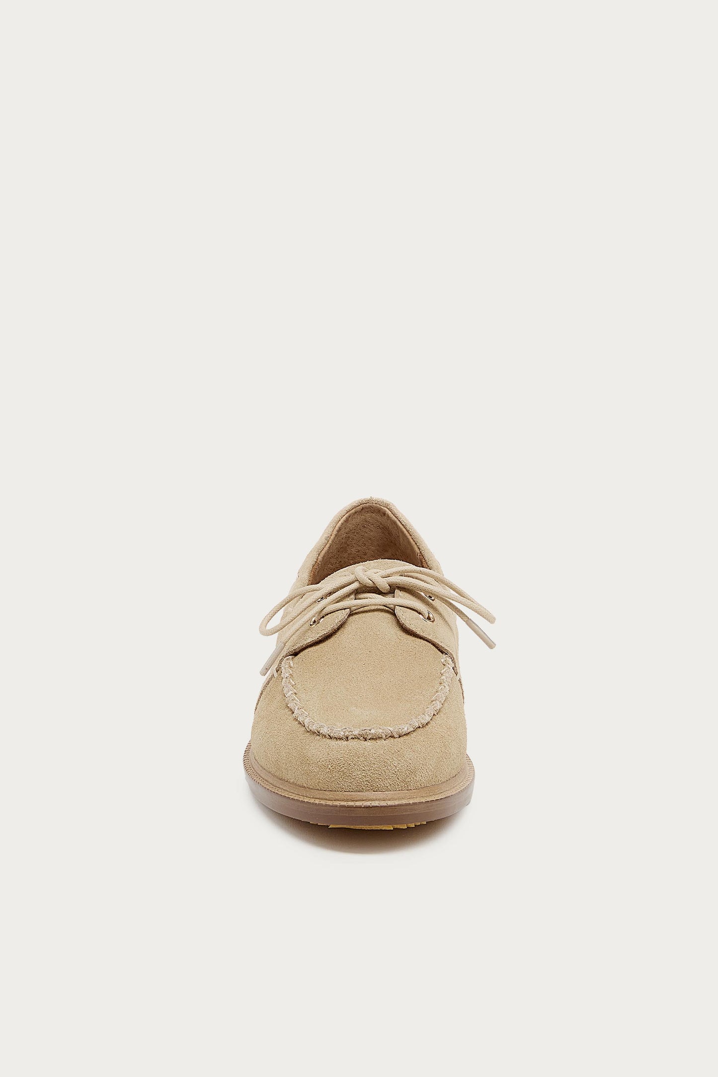 Linny Oatmeal Suede Boat Shoe
