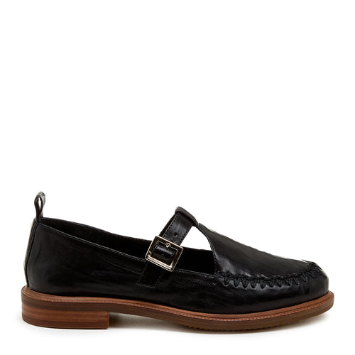 Lou Black T-Strap Mary Jane Loafers