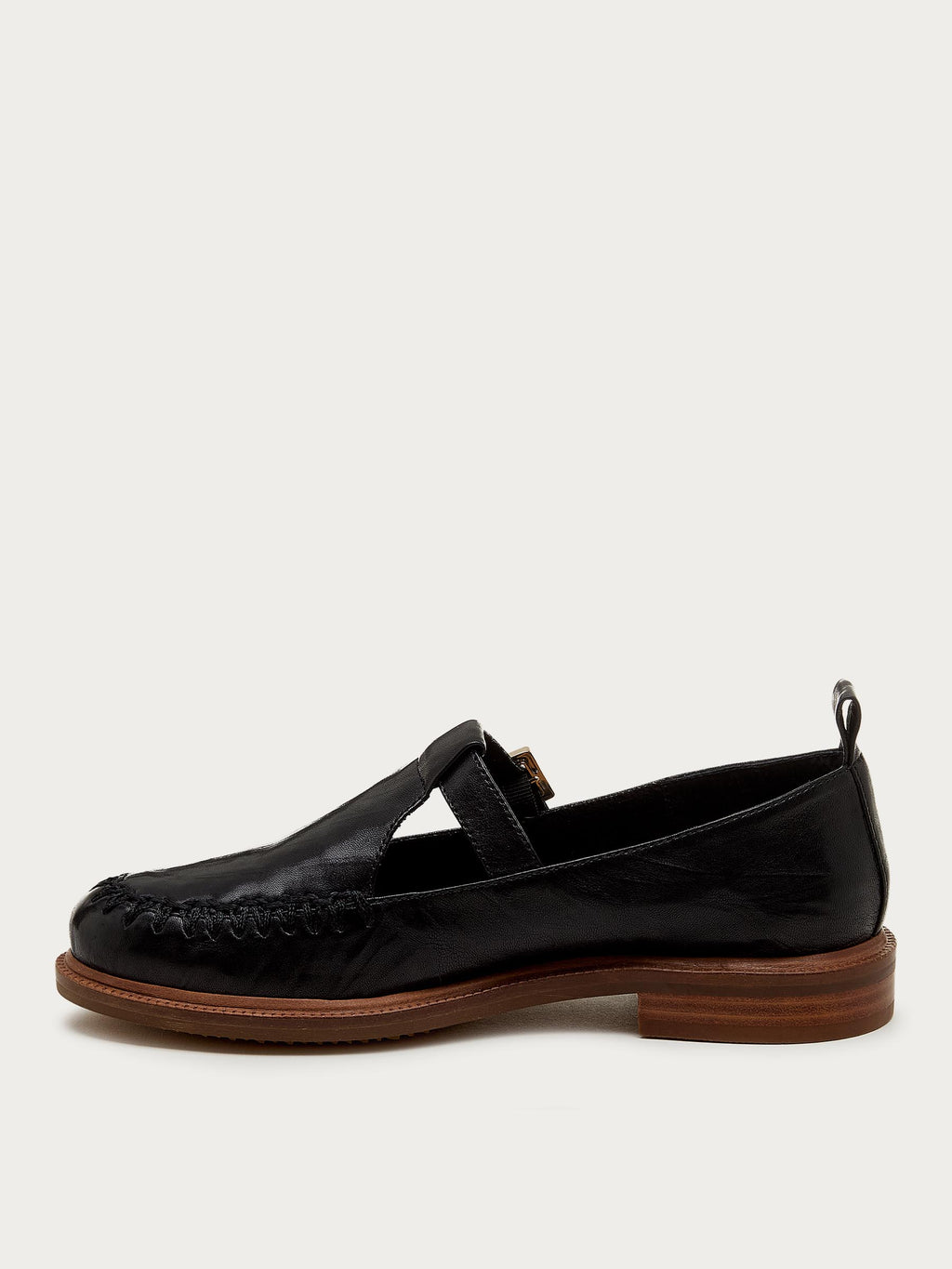 Lou Black T-Strap Mary Jane Loafers