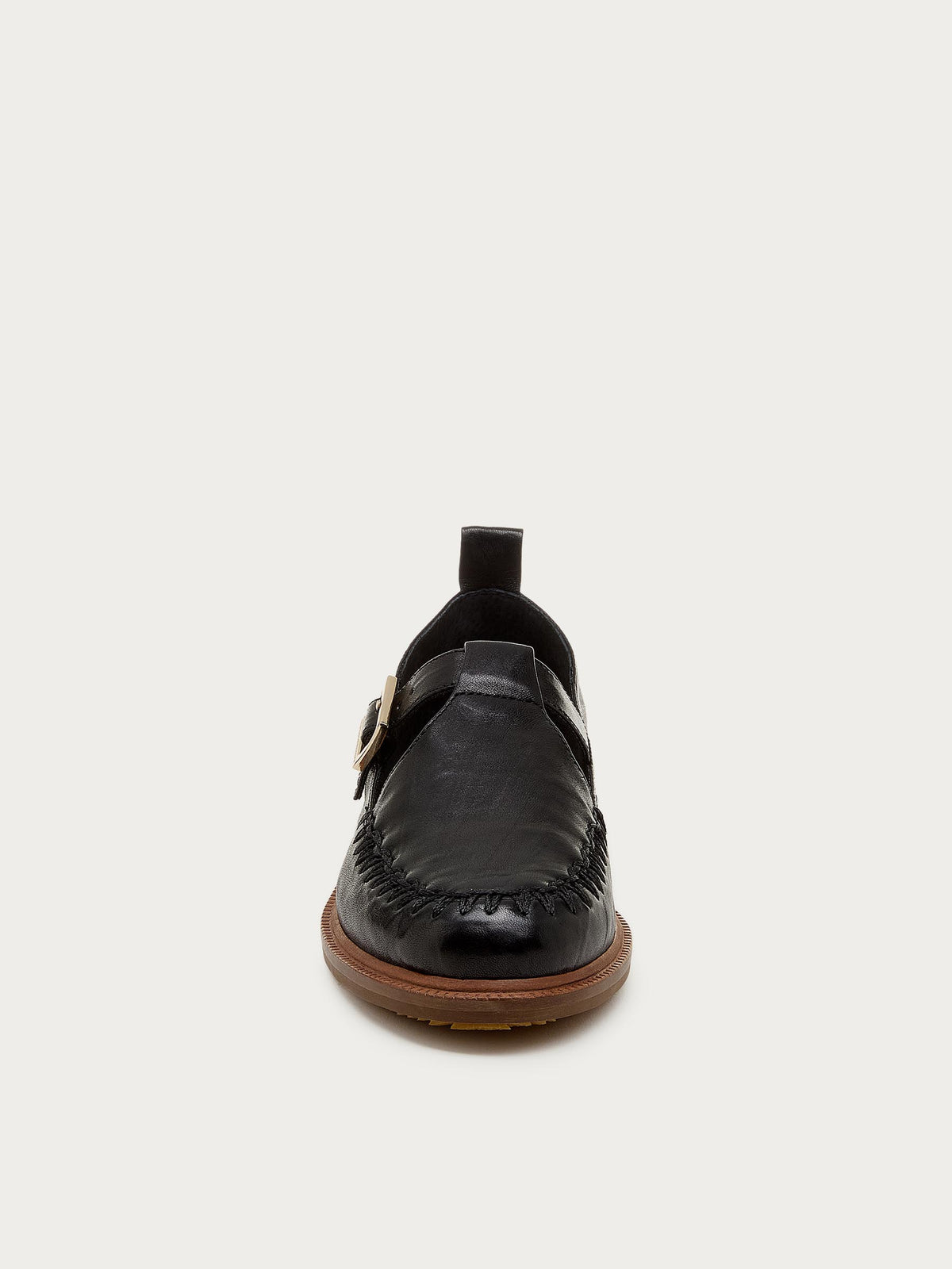 Lou Black T-Strap Mary Jane Loafers