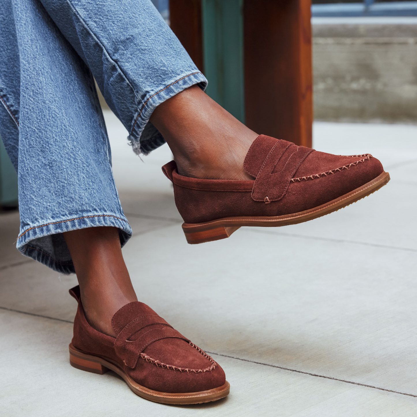 Lens Cinnamon Suede Loafer