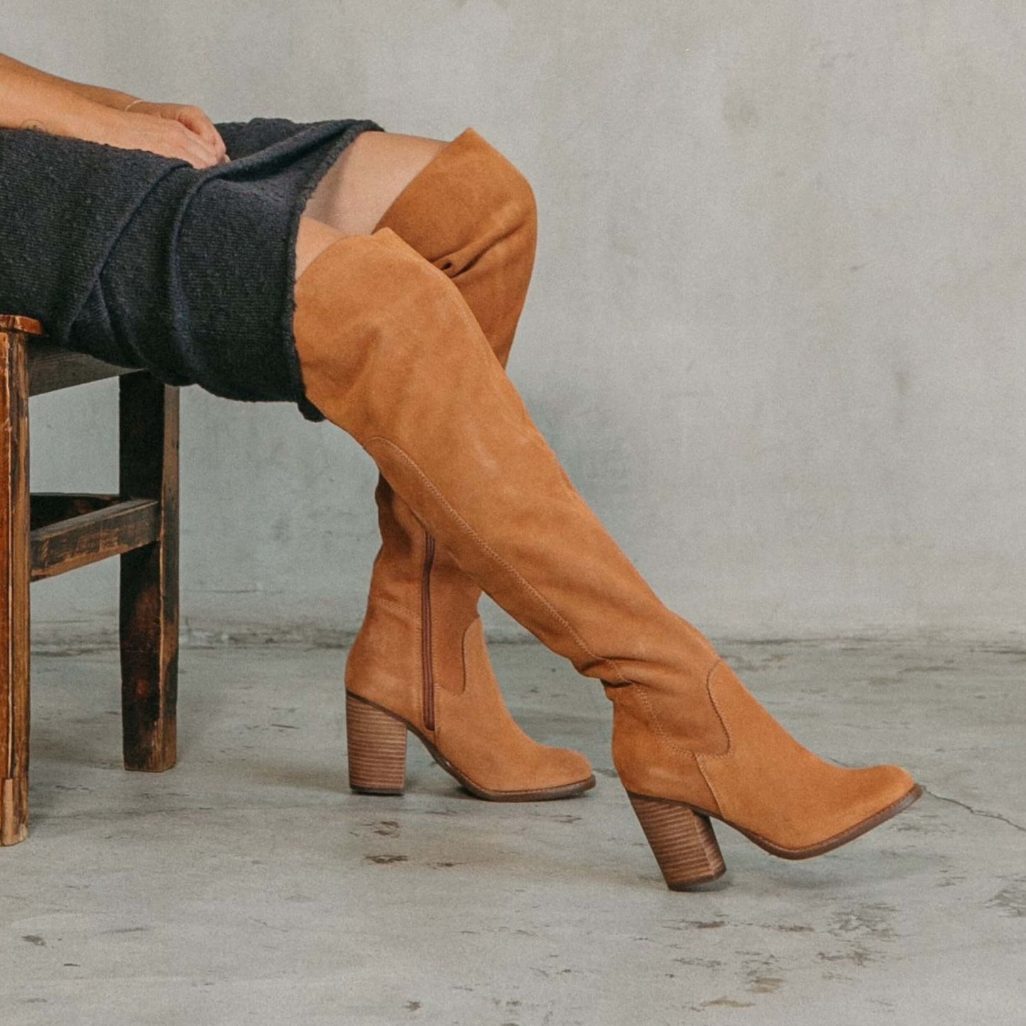 Logan Chestnut Over The Knee Boot