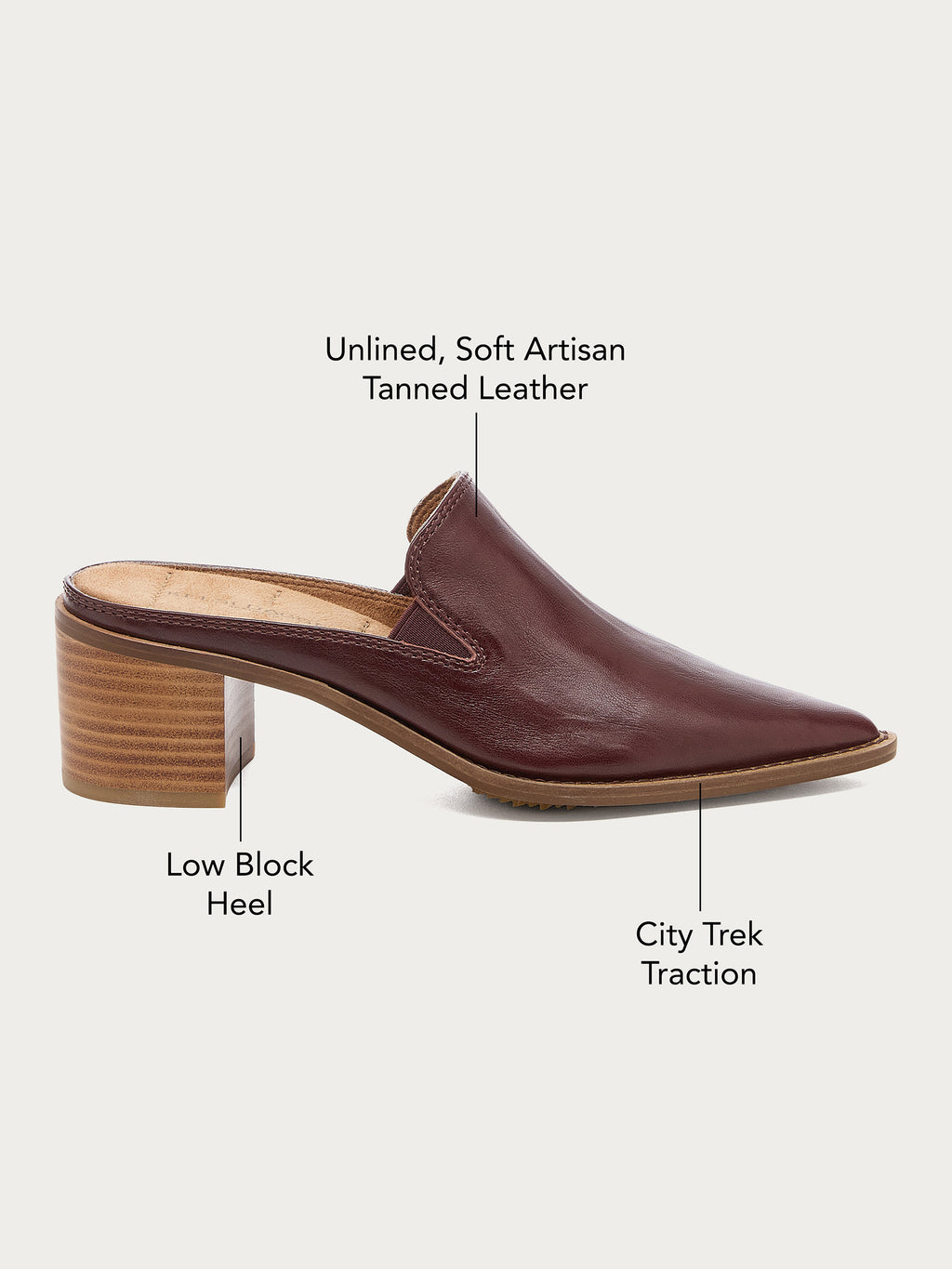 Mason Warm Brown Pointed Toe Mules