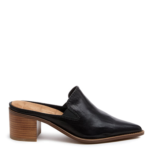 Mason Black Pointed Toe Mules