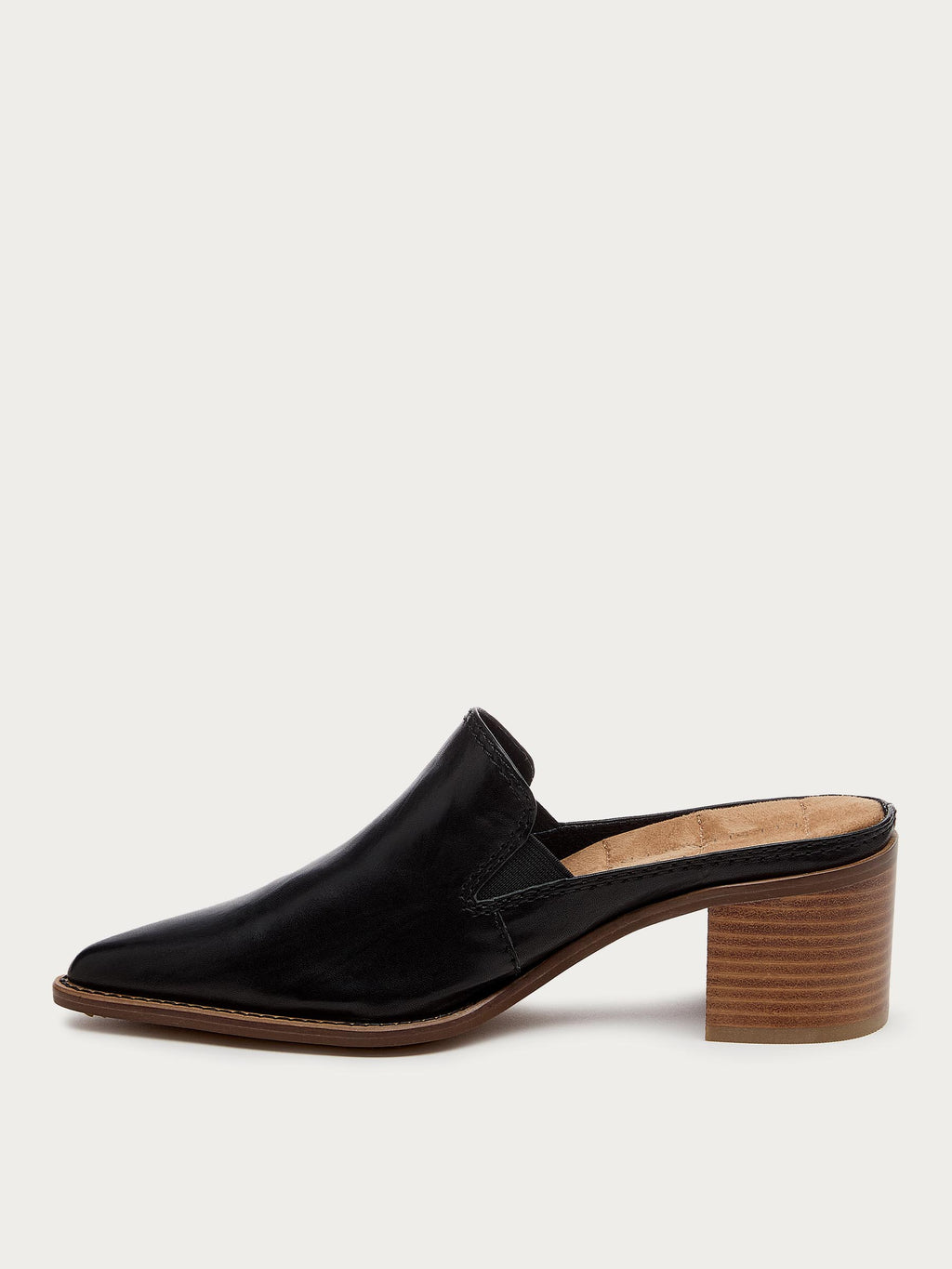 Mason Black Pointed Toe Mules