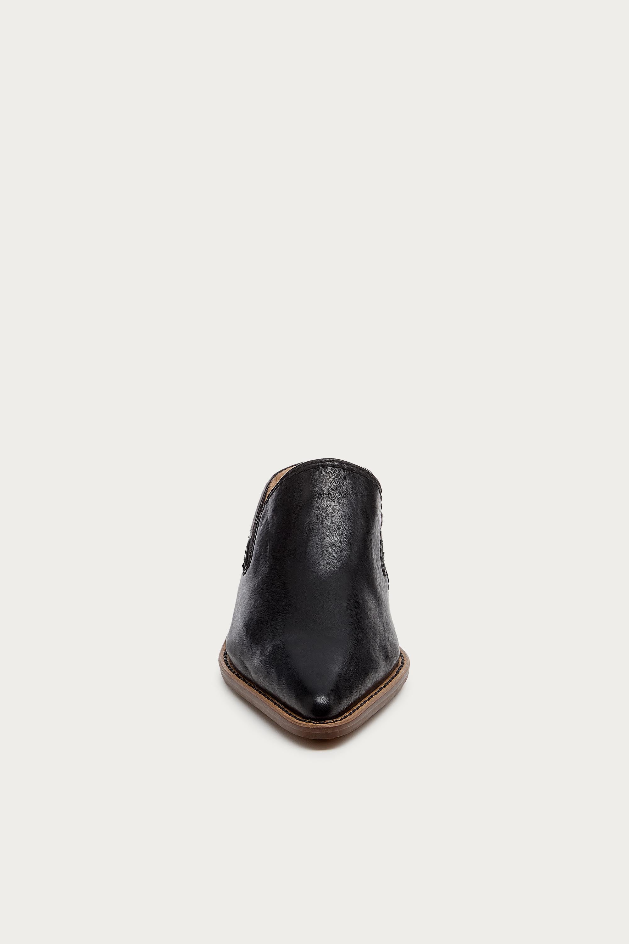 Mason Black Pointed Toe Mules