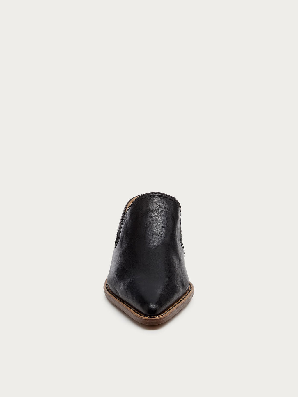 Mason Black Pointed Toe Mules