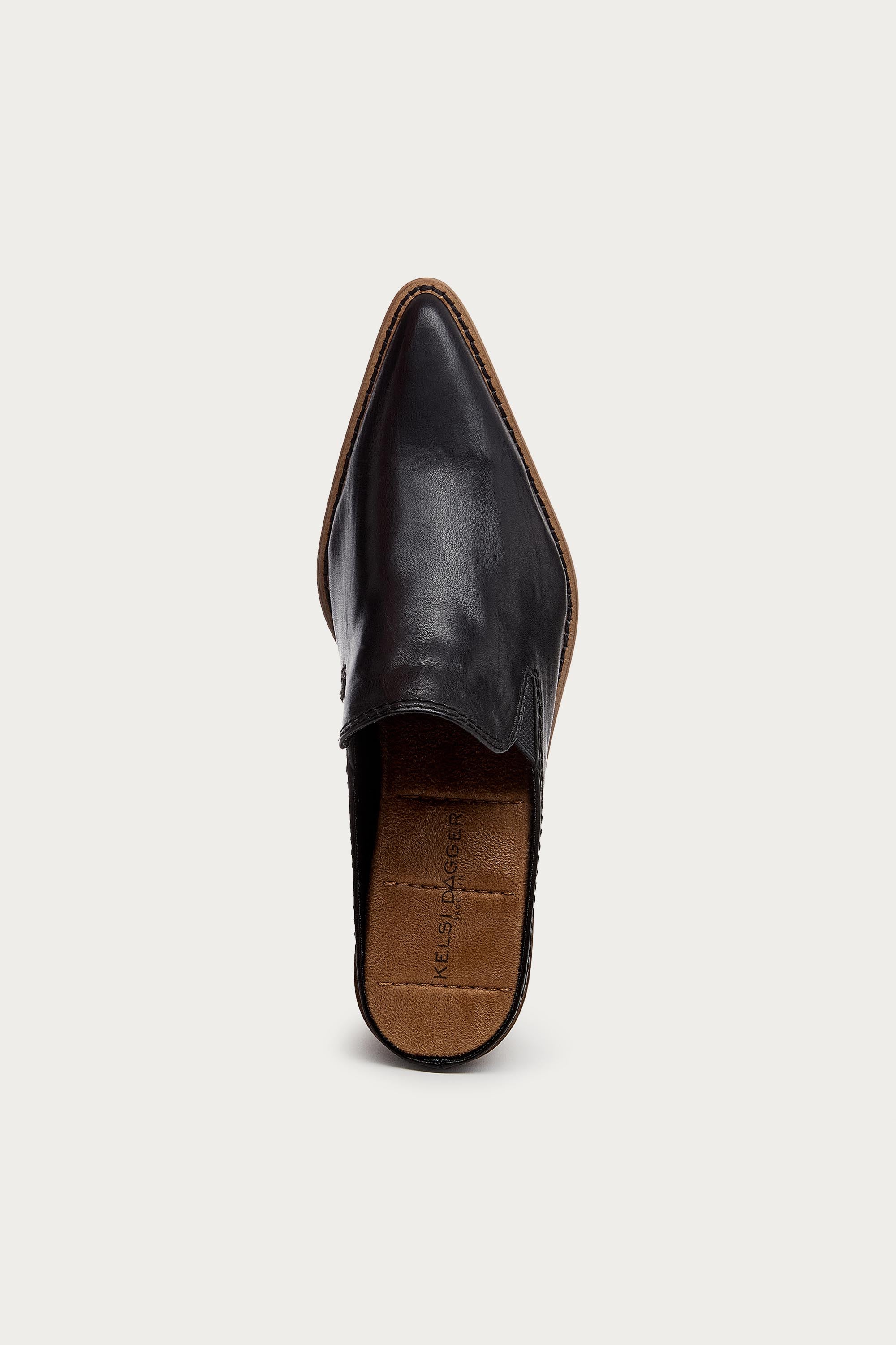 Mason Black Pointed Toe Mules
