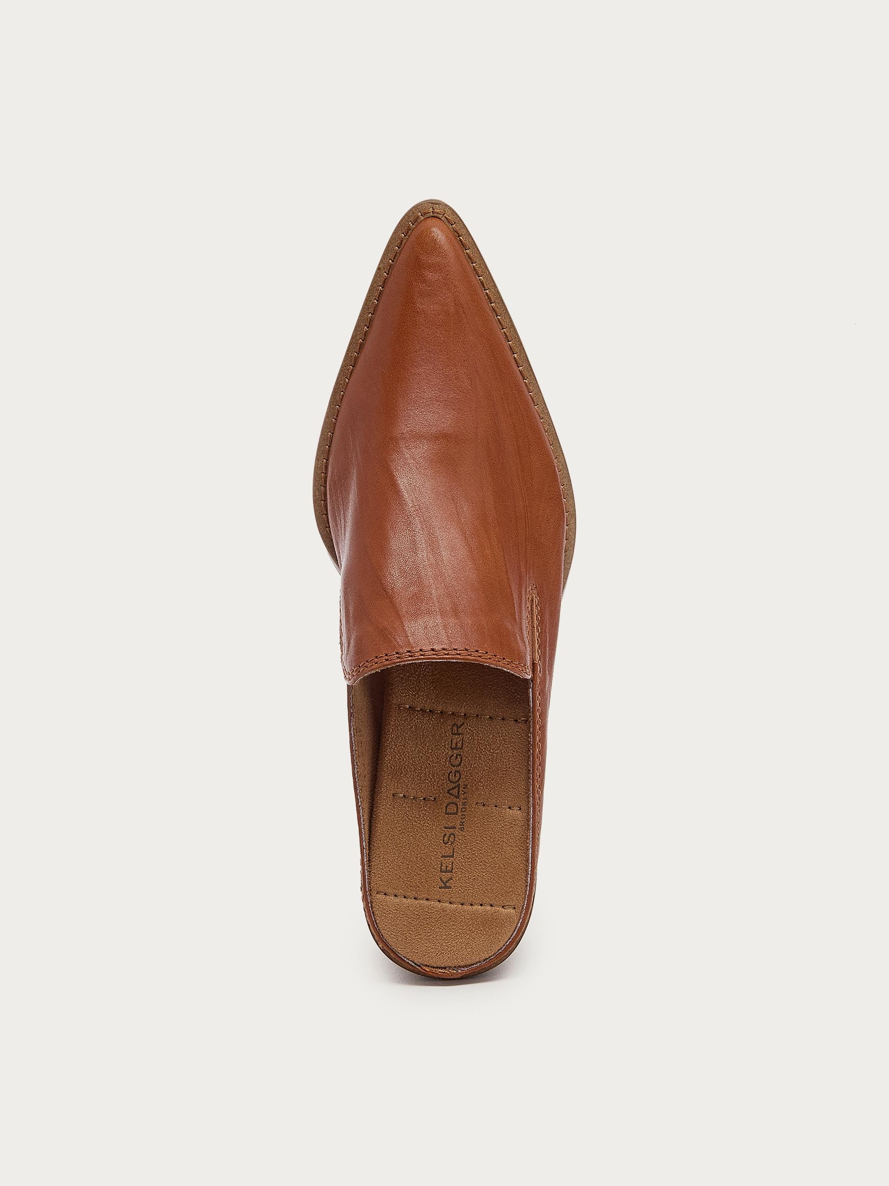 Mason Burnt Cognac Pointed Toe Mules