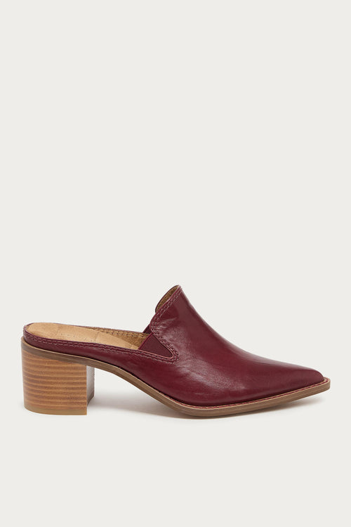 Mason Merlot Pointed Toe Mules