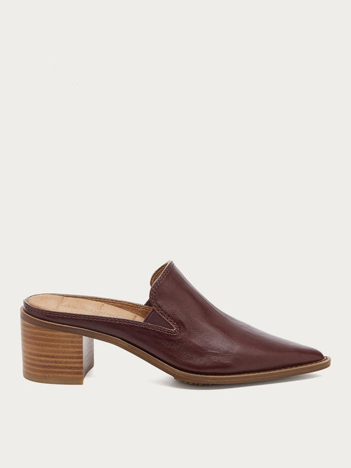 Mason Warm Brown Pointed Toe Mules