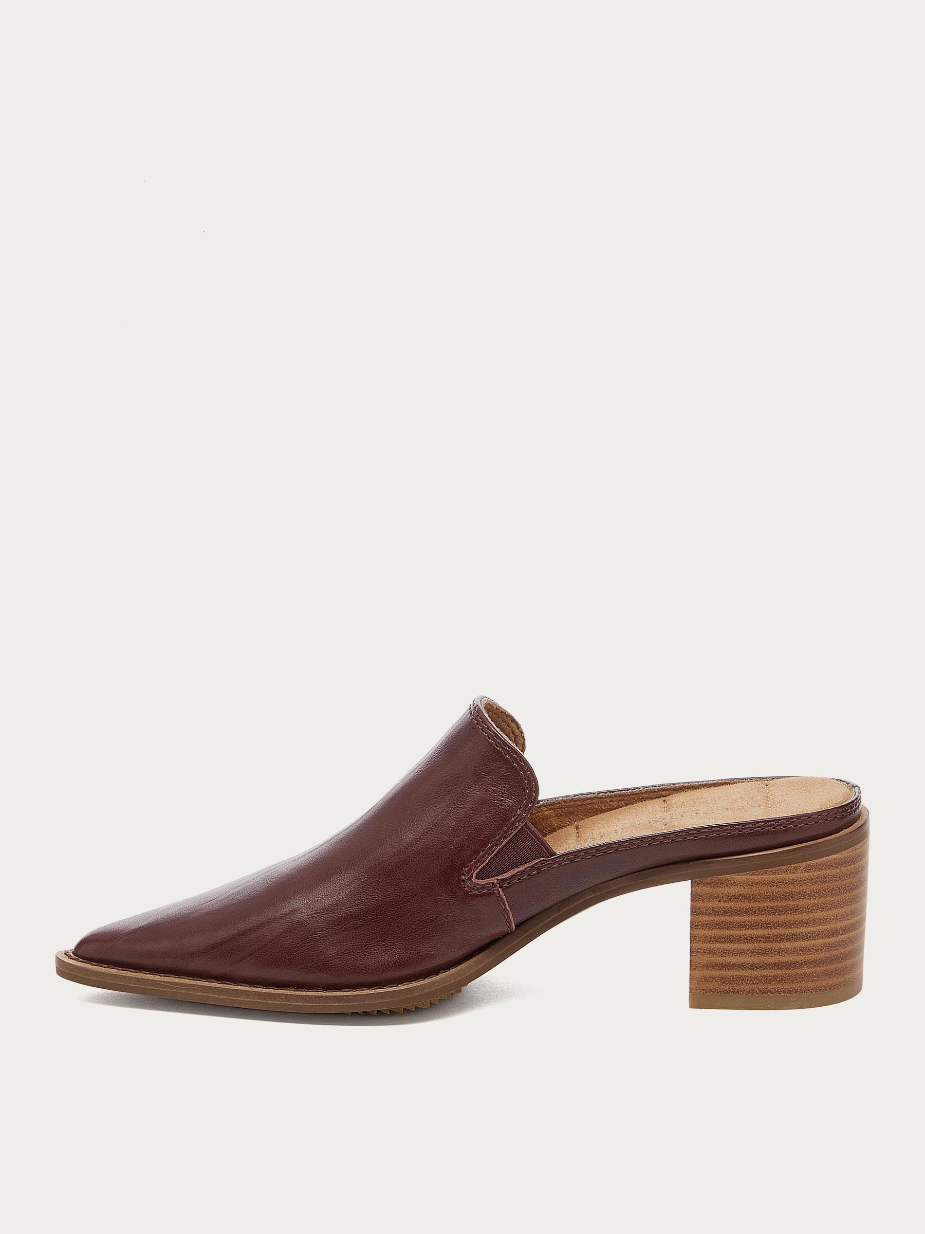 Mason Warm Brown Pointed Toe Mules