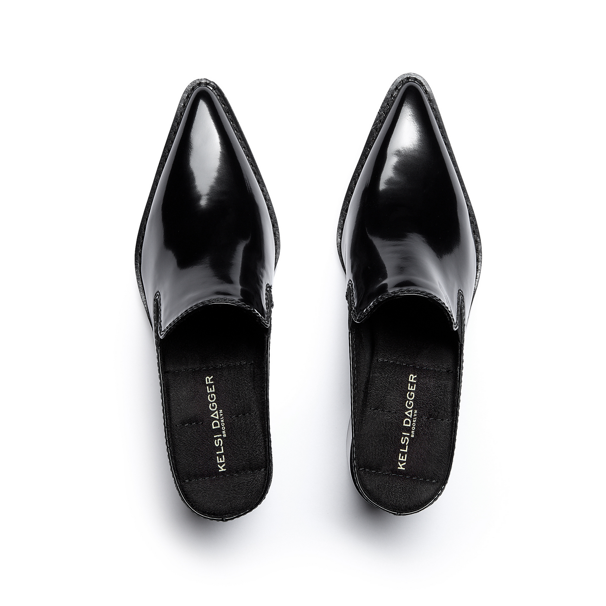 Kelsi Dagger Brooklyn Women's Lock Black Shearling Mules