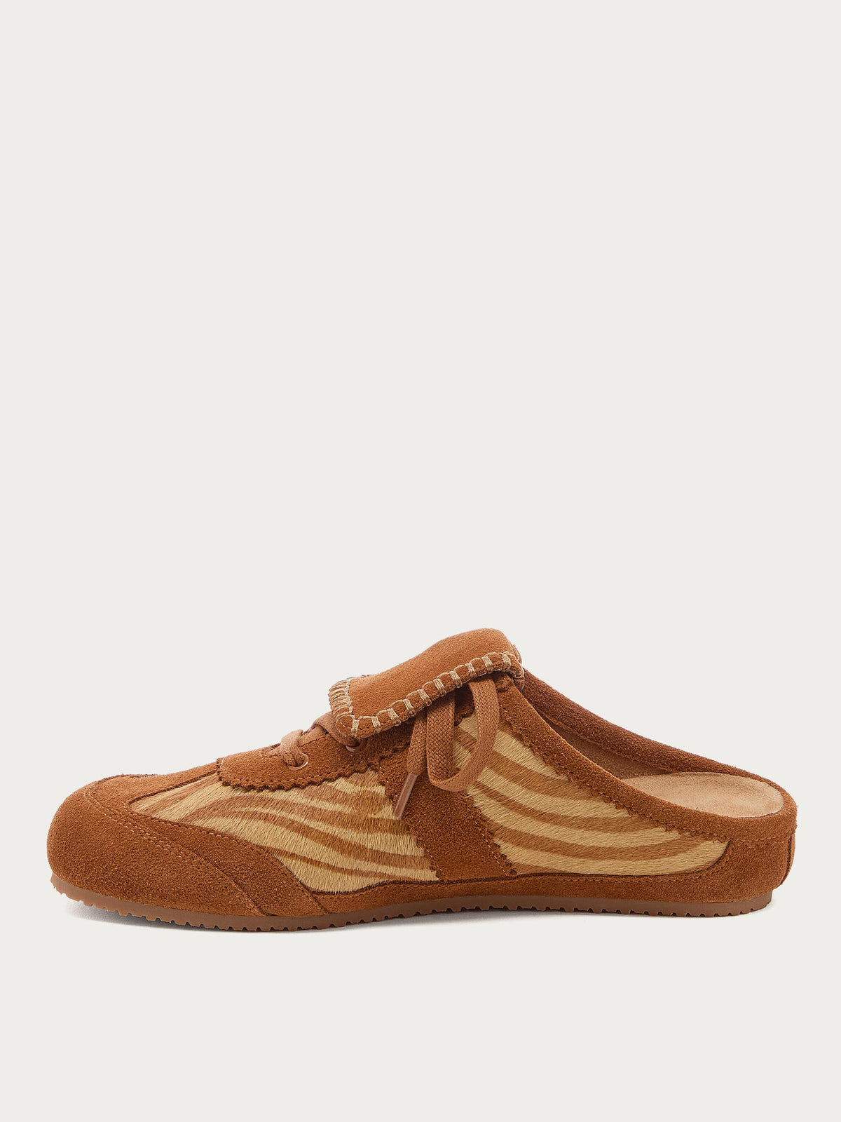Scotty Zebra Lace-up Sneaker Mule