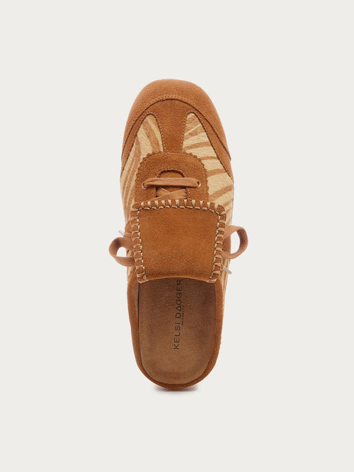 Scotty Zebra Lace-up Sneaker Mule