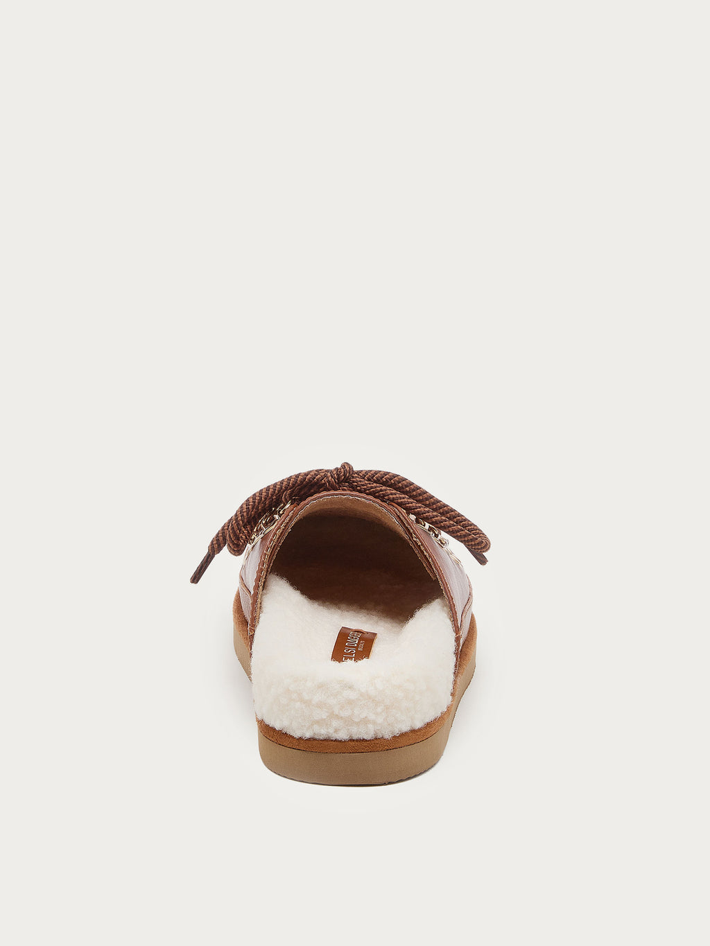 Back view of the Sol auburn mule clog