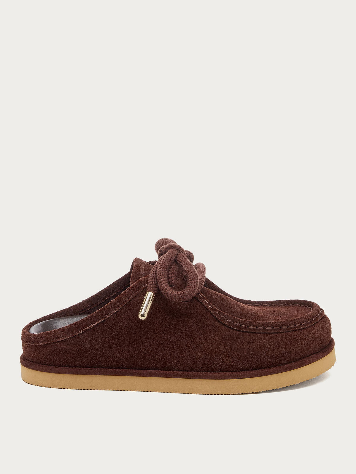 Stormy Brown Suede Mules