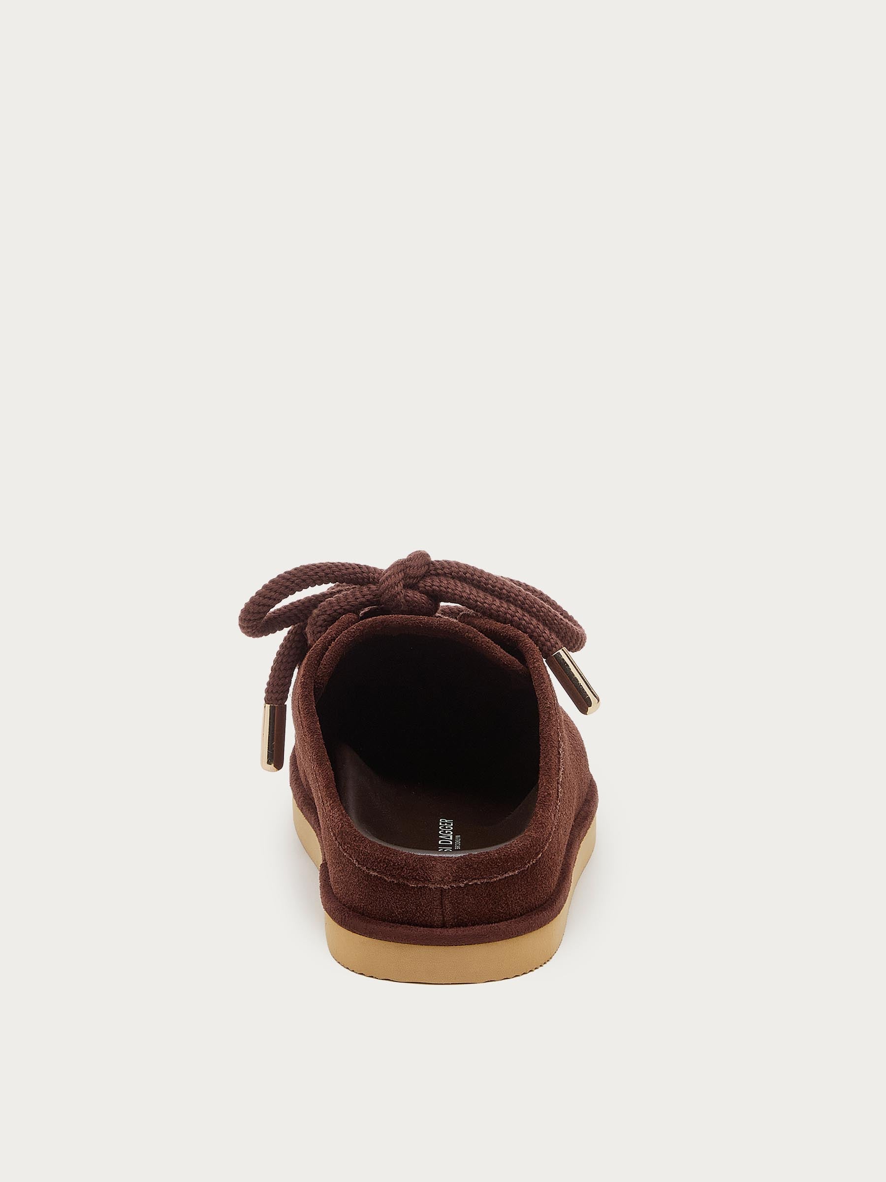 Stormy Brown Suede Mules