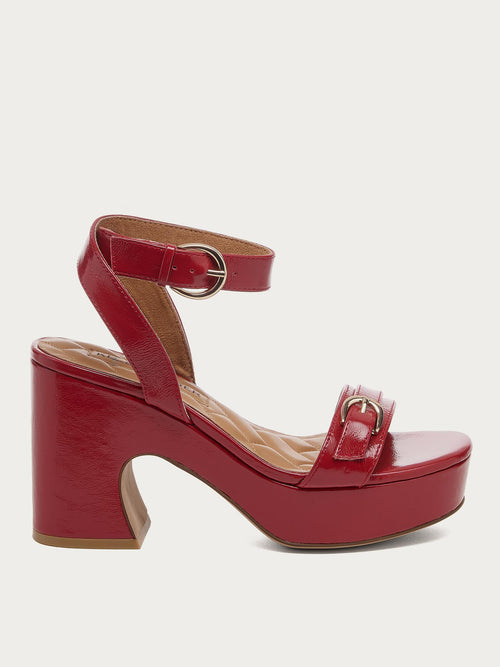 Wendy Crimson Leather Heel