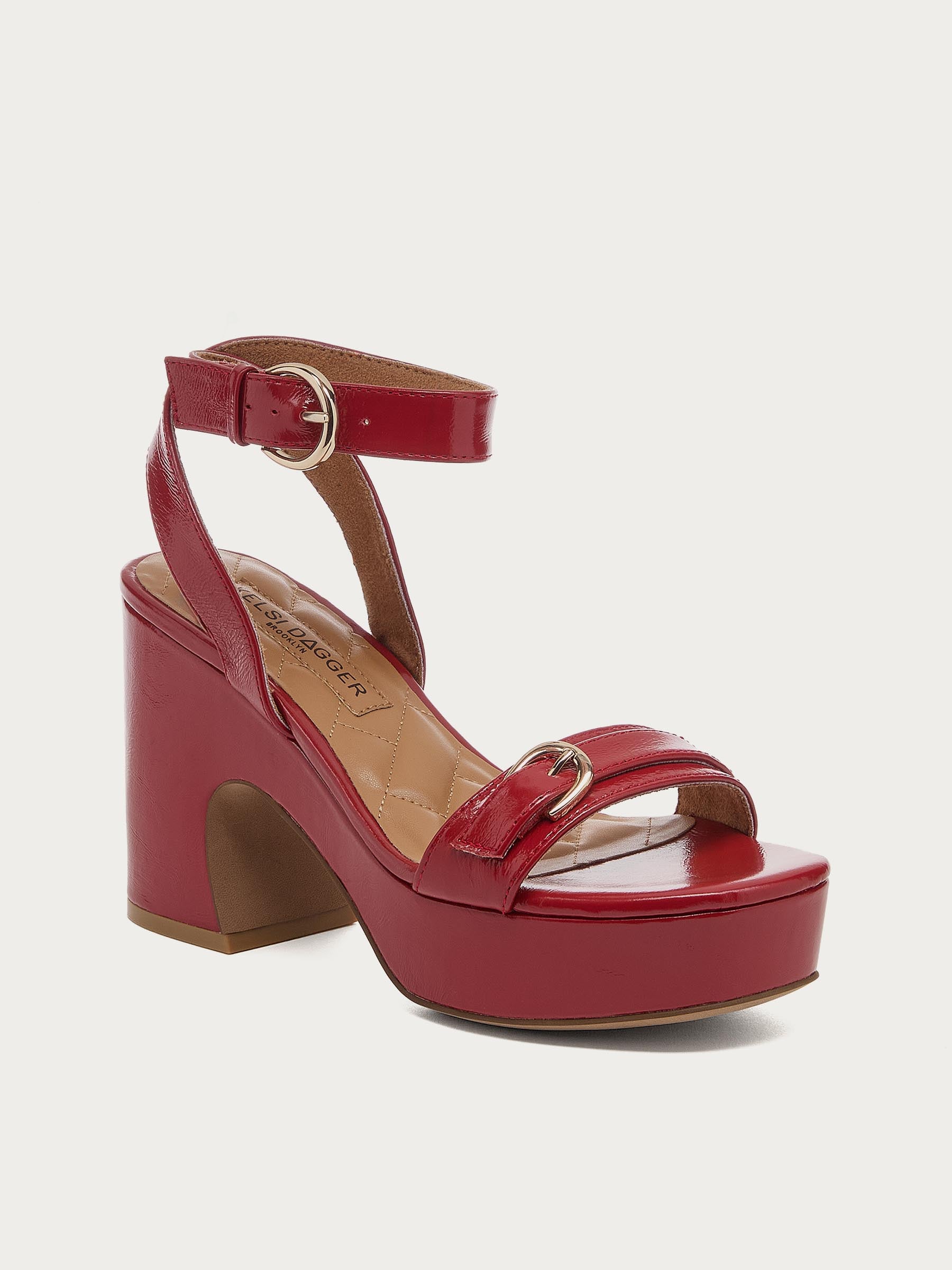 Wendy Crimson Leather Heel
