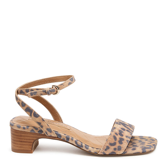 Kelsi Dagger Women's August Leopard Suede Ankle Strap Sandal