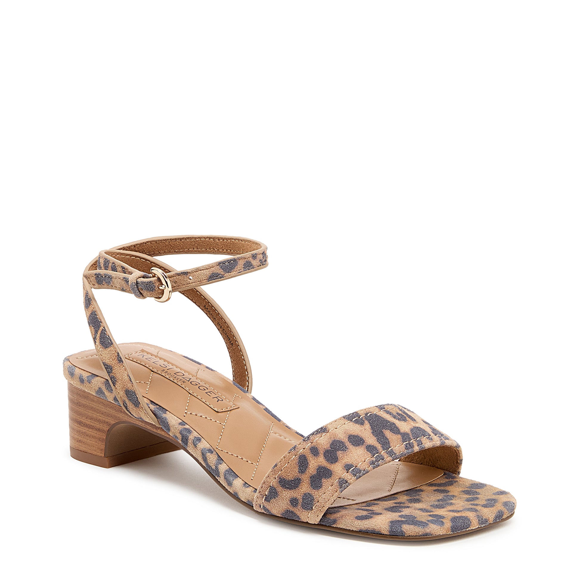 Kelsi Dagger Women's August Leopard Suede Ankle Strap Sandal