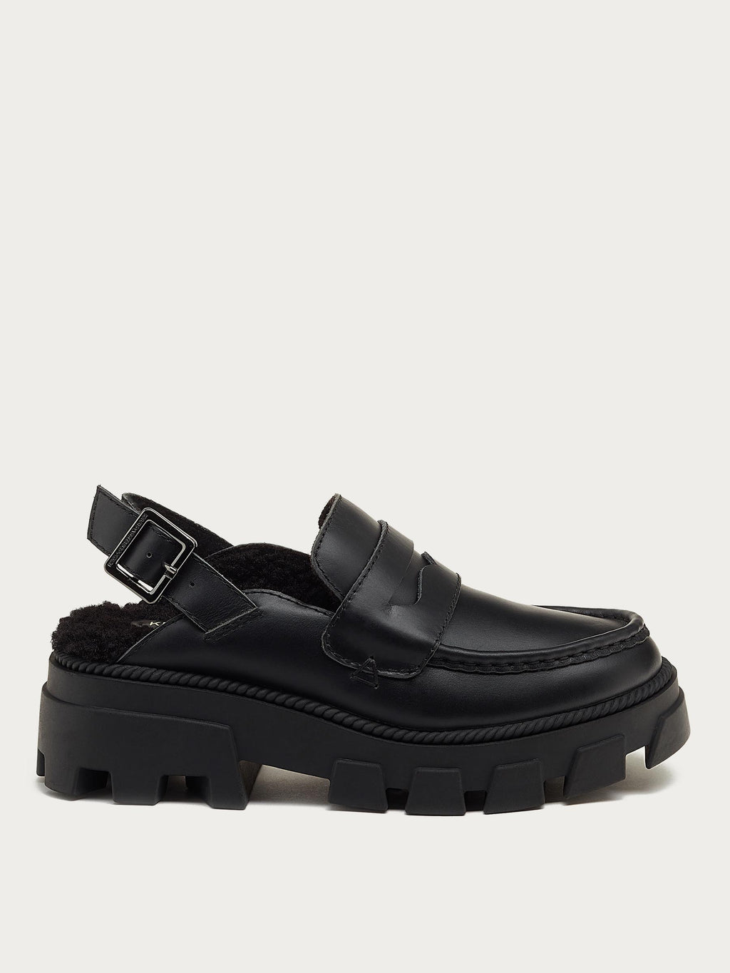 Bowery Black Lug Sole Loafer